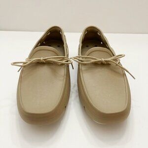 TUCKET | men’s Khaki & Vanilla Deck Shoe./The Gilller. Size: 10